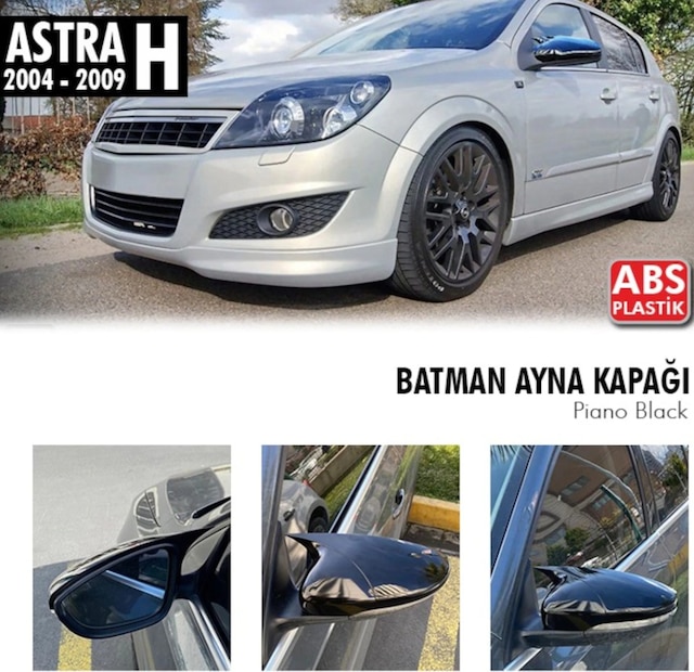 Astra H Yarasa Ayna Kapağı - Piano Black Astra Batman Ayna