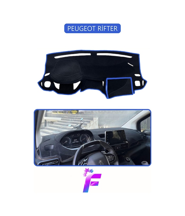 Peugeot Rifter Uyumlu Torpido Örtüsü Yansıma Önleyici Tam Koruma Kolay Ve Hızlı Montaj J23 Torpido Halısı
