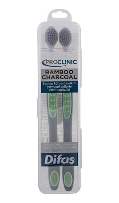 Difaş Pro-clinic Diş Fırçası Bamboo Charcoal 2'li