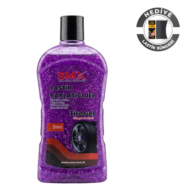 Smx Mor Simli Jel Lastik Parlatıcı 500 Ml + Sünger