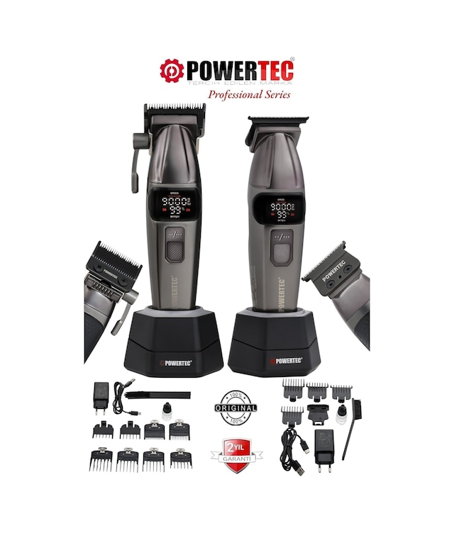 Powertec Tr-4646 & Tr-2626 Profesyonel Tıraş Makinesi 2'li Set Erkek Bakım Seti