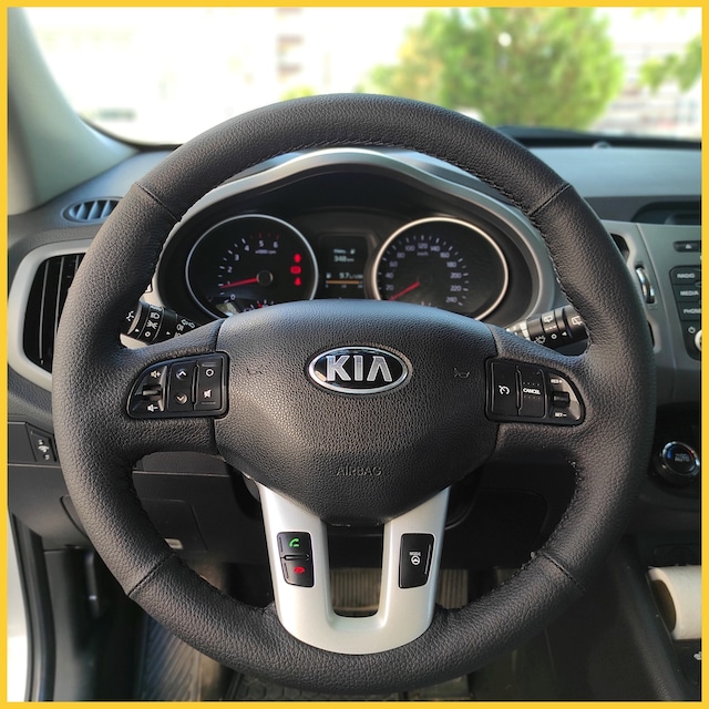 Kia Sportage 2013 Araca Özel Direksiyon Kılıfı Siyah