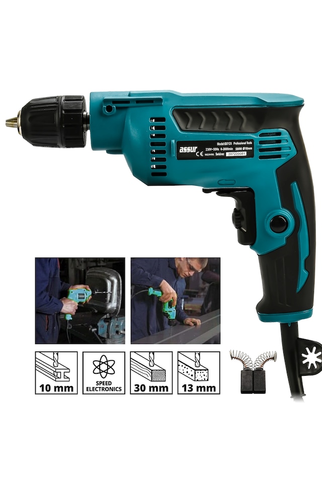 Assur ASR216 Elektrikli 580W 10 MM Matkap Mavi