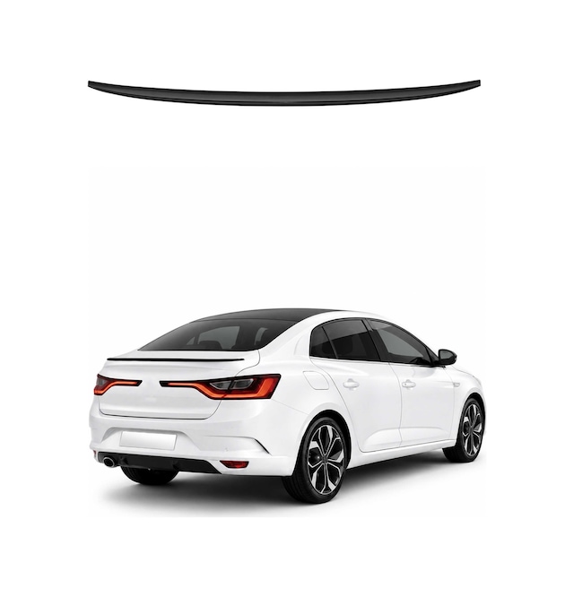 Renault Megane 4 2016-2024 Arası Uyumlu Araca Özel Bagaj Spoileri Piano Siyah 1 Parça