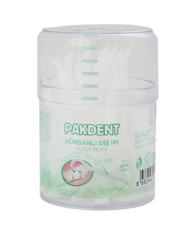 Pakdent Kürdanlı Çatal Diş İpi 50 Li