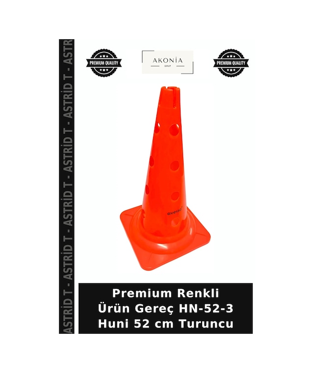 Premium Renkli Ürün Gereç Hn-52-3 Huni 52 Cm Turuncu