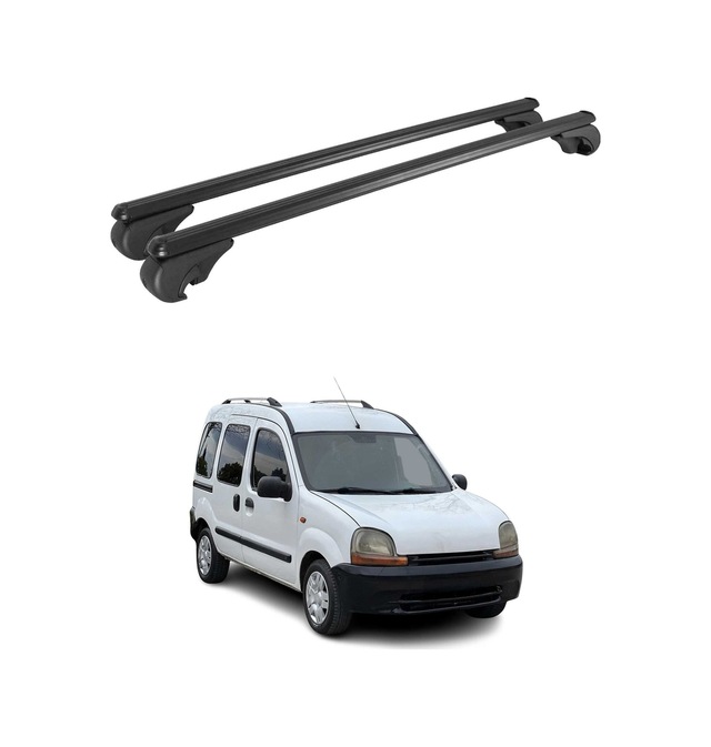 Renault Kangoo I 1997-2009 Arası Uyumlu Port Bagaj Taşıyıcı Ara Atkı Alüminyum Siyah 2 Parça