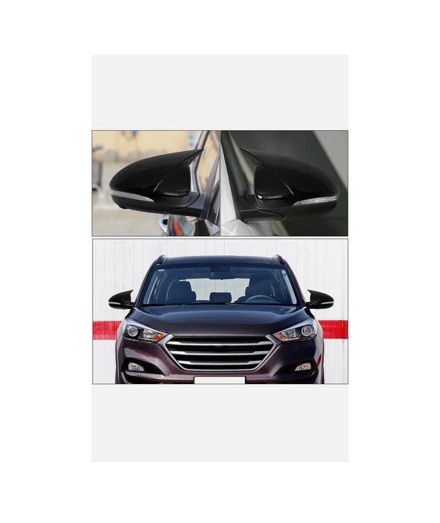Hyundai Tucson 2015-2018 Uyumlu Yarasa Ayna Kapağı Pianoblack İthal Abs Plastik A+kalite