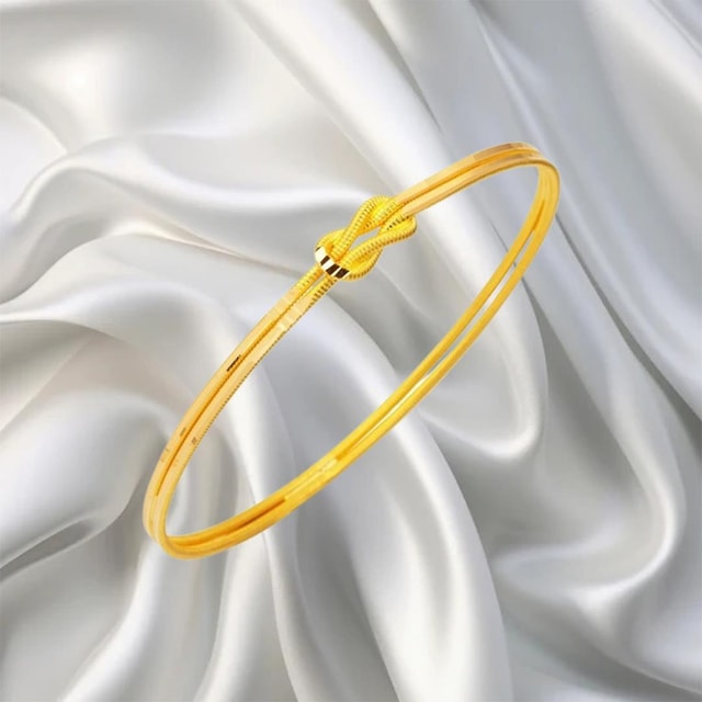 Leva Gold 22 Ayar Sevgi Modelli Aşk Düğümü Bilezik 15 Gr