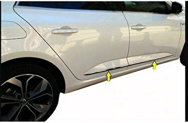 Renault Megane 4 Sedan Krom Yan Kapı Çıtası 4 Parça 2015-2021