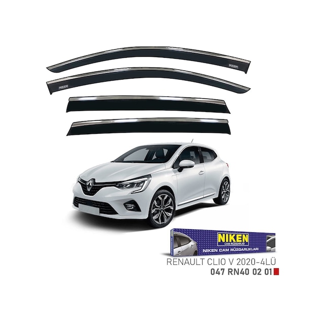 Niken Renault Clio 5 Cam Rüzgarlığı Kromlu 2020+ Niken 047 Rn40 02 01