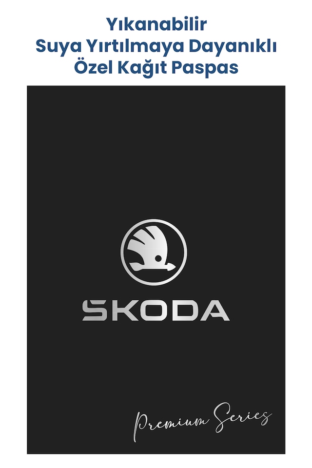 Suya Dayanıklı Yıkanabilir Skoda Oto Paspas Kağıdı Siyah 50 Adet