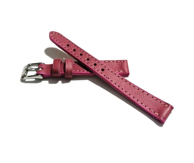 Fado&her Saate Uyumlu Hakiki Bayan Deri Saat Kordonu Pembe 16 Mm 444 Pembe