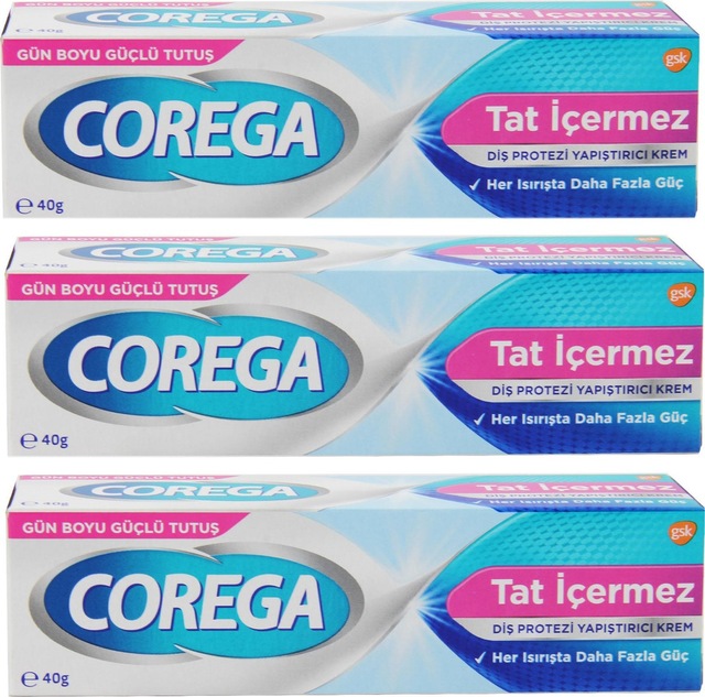 Corega Süper Tatsız Protez Yapıştırıcı Krem 3 x 40 G