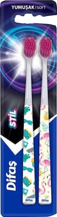 Difaş Stil 1 + 1 Diş Fırçası Soft