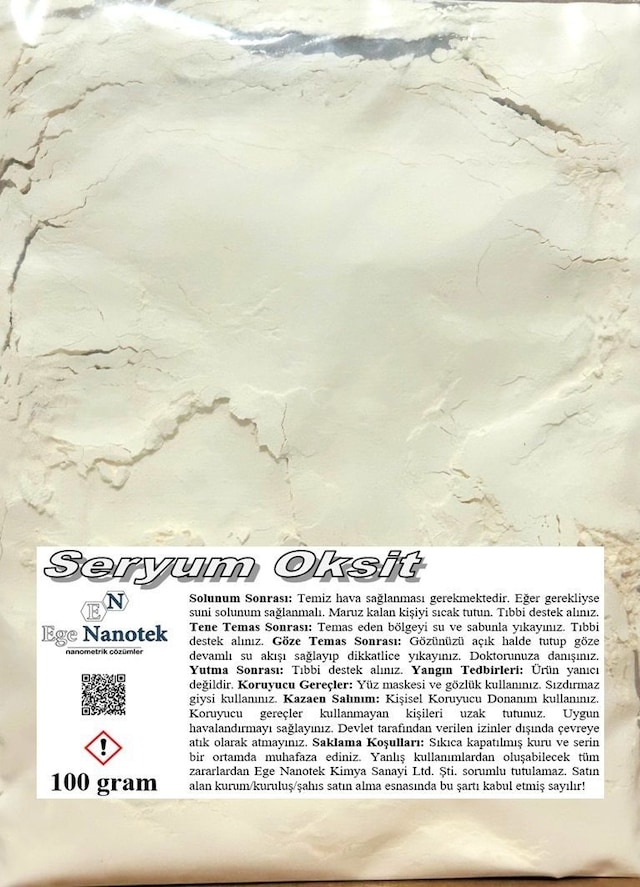 Seryum Oksit Sarı Cam Çizik Topaklaşma Önleyicili - 100 Gram