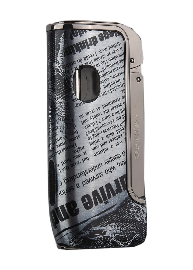 Quantoro Tek Torch Pürmüz Delicili Gazete Desenli Metal Puro Çakmağı - Trz1161
