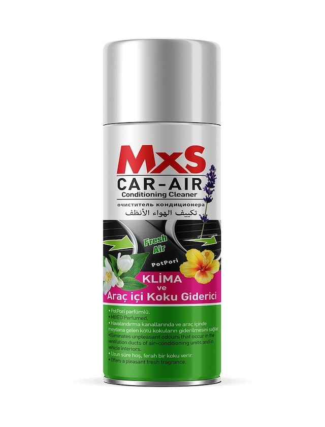 Mxs Araç Klima Temizleme Sprey Fresh 200Ml Bomba-Koku Seçenekli Klima Temizleyici Limon 200Ml