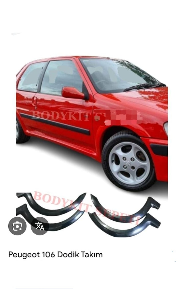 Peugeot 106 Dodikler Yan Marşbiyel Takımı Fiber Boyasız