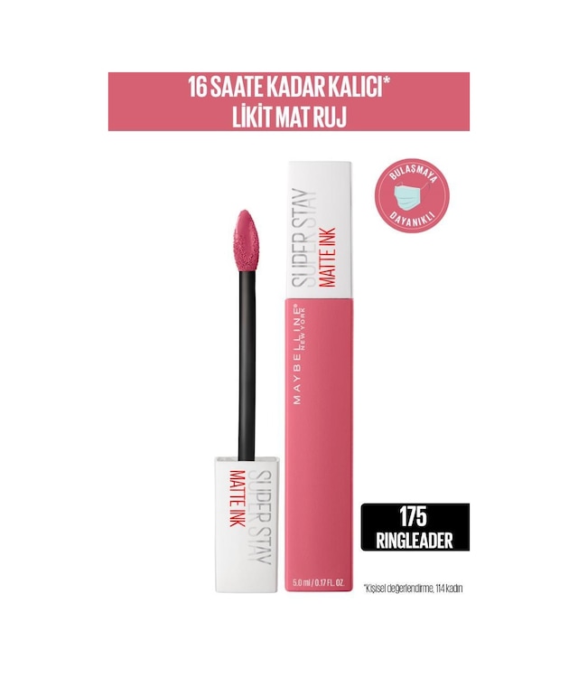 Maybelline New York Süper Stay Matte Ink Likit Mat Ruj 175 Ringleade 5 ML