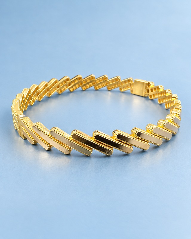 Altın "lumière" Geometrik Kelepçe Bilezik 8 Ayar - 4,60-4,80 Gr