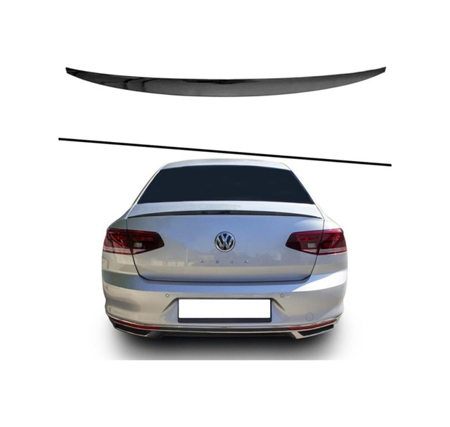 Volkswagen Passat B8 Uyumlu Ithal Piona Black Boyalı Spoiler
