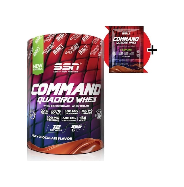 SSN Sports Style Nutrition Command Quadro Whey 366 Gr (çikolata) Protein Tozu