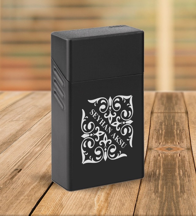 Bk Gift Kişiye Özel İsimli Siyah Touch/slender Boy Metal Sigara Kutusu-10