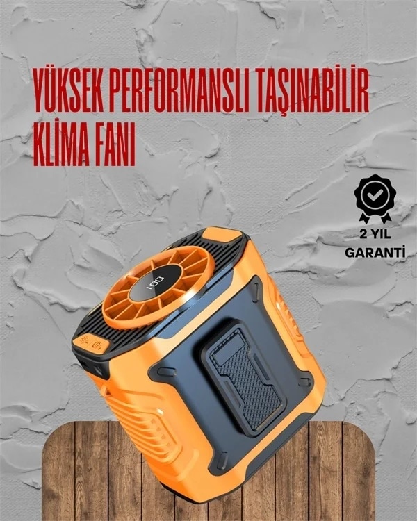 Ers Turbo Mini Fan Dijital Ekranlı, Sessiz & Şarjlı Serinlik