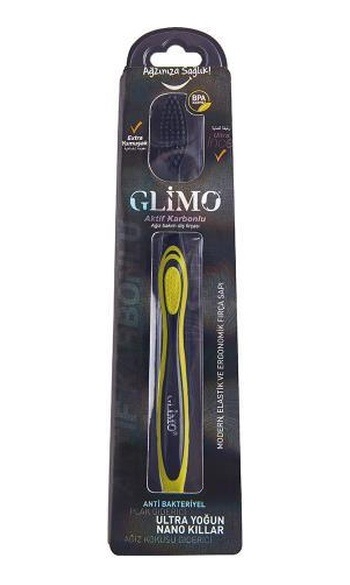 Glimo Aktif Karbonlu Sarı Ağız Bakım Diş Fırçası