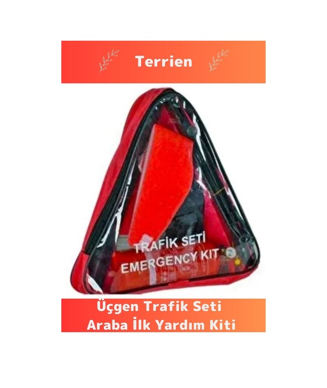 Tse Belgeli Tüvtürk Uyumlu Bez Çantalı Karayollarına Uygun Araba Oto Araba Üçgen Trafik Seti - 674470719