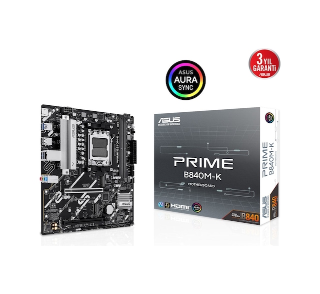 ASUS Prıme B840m-k 2xddr5 Hdmı 2xm.2
