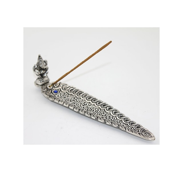 1 Adet Metal Kayık Ganeşa Tütsülük Kayık Modeli, Ganeşa Figürlü Incense Holder Ve Tütsü Teknesi