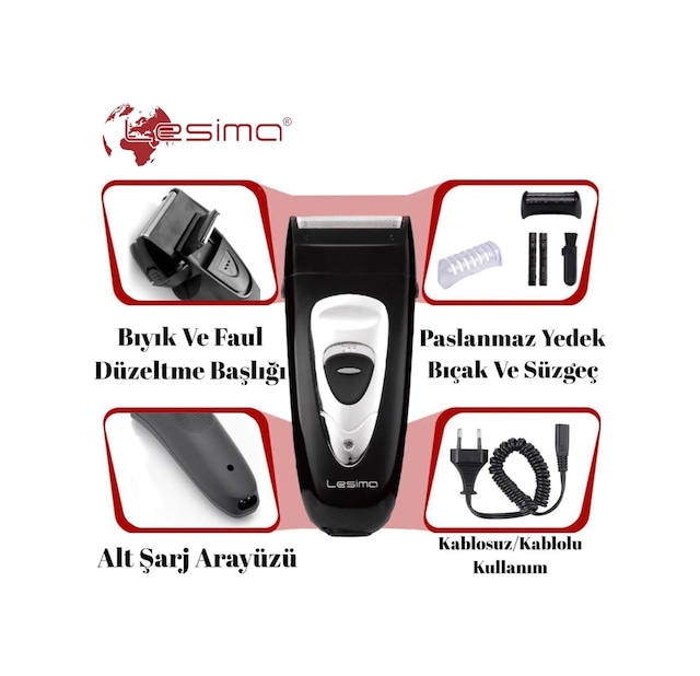 Ls-100 Gentelmen Serisi Sakal Yanak Tıraş Ve Faul Düzeltme Tıraş Makinesi