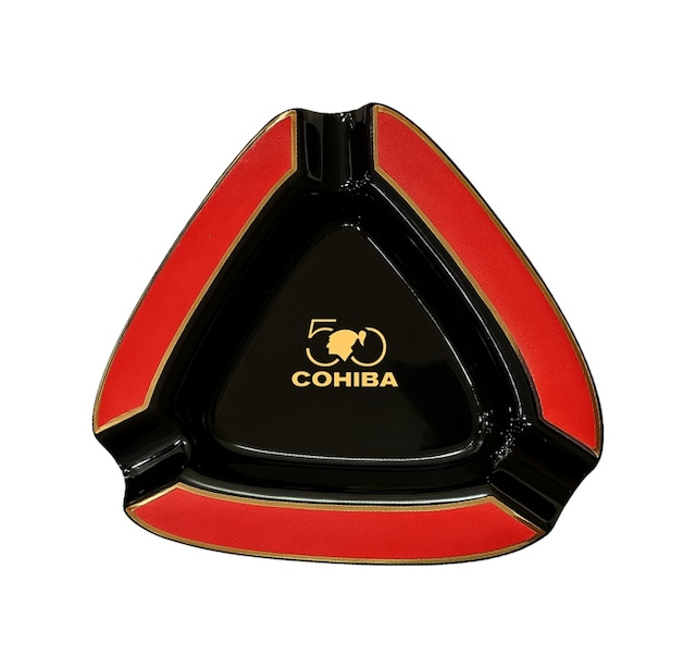Cohiba 50. Yıl Kırmızı-siyah Porselen Üçlü Puro Küllüğü - Tr8859