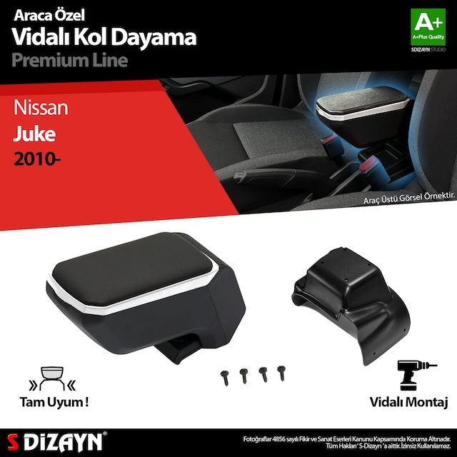 S-dizayn Nissan Juke Abs Vidalı Kol Dayama Kolçak Gri 2010 Üzeri