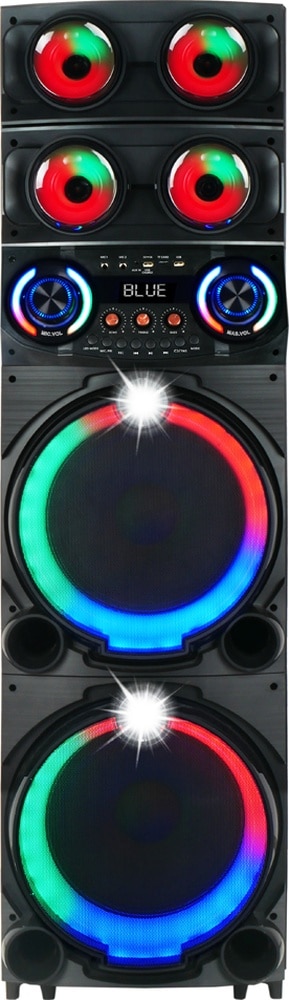 Gd-2126 Dijital Led Göstergeli Fm Radyolu Mikrofonlu Rgb Tws Çift 12 İnç Stereo Bass Kablosuz Karaoke Hoparlör