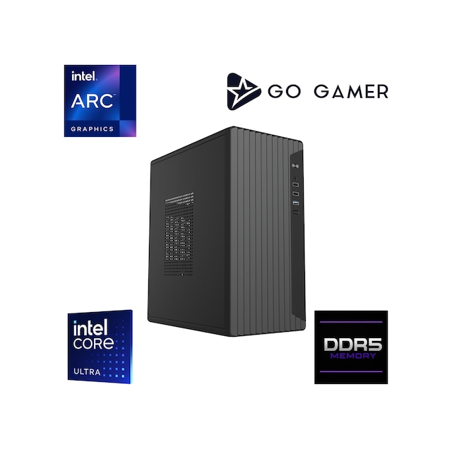 Go Gamer Go Gamer E178D ULTRA 5 225 16 GB 256 GB SSD 24" Free Dos Masaüstü Oyuncu Bilgisayarı Core Ultra 5 225 16GB RAM 256GB SSD