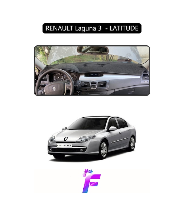 Renault Laguna 3 Uyumlu Torpido Örtüsü Yansıma Önleyici Tam Koruma Hızlı Ve Kolay Montaj J90 Torpido Halısı