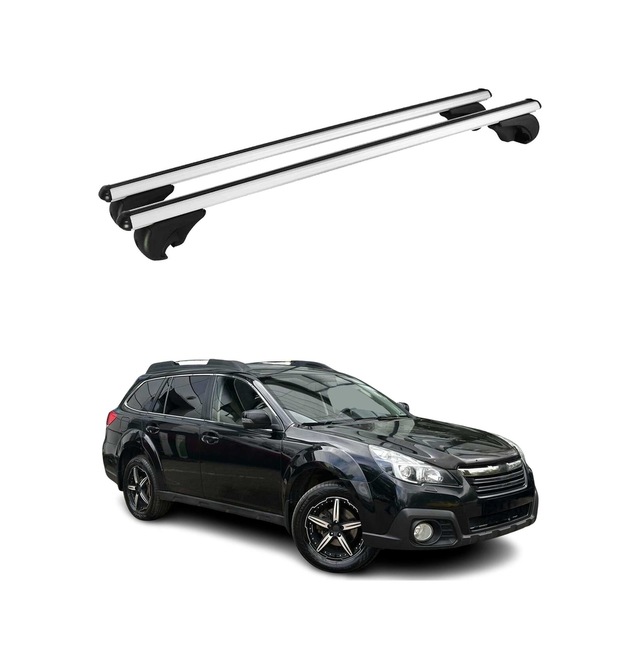 Subaru Outback Iv 2009-2014 Arası Uyumlu Port Bagaj Taşıyıcı Ara Atkı Alüminyum Gümüş 2 Parça