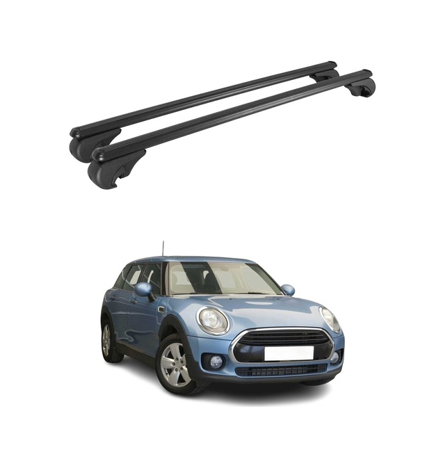 Mini Clubman F54 2015-2024 Arası Uyumlu Port Bagaj Taşıyıcı Ara Atkı Alüminyum Siyah 2 Parça