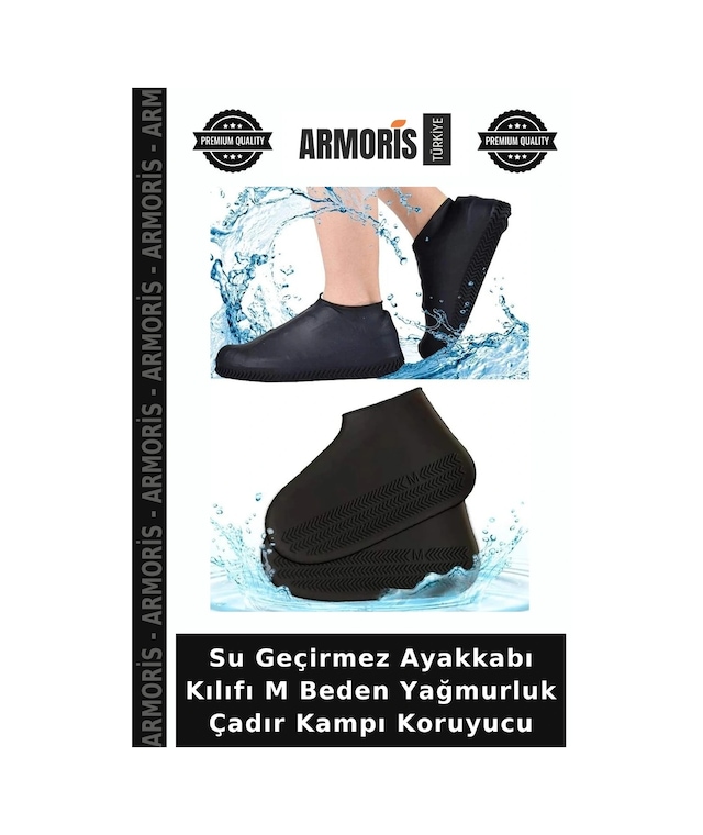 Su Geçirmez Ayakkabı Kılıfı M Beden Yağmurluk Çadır Kampı Koruyucu