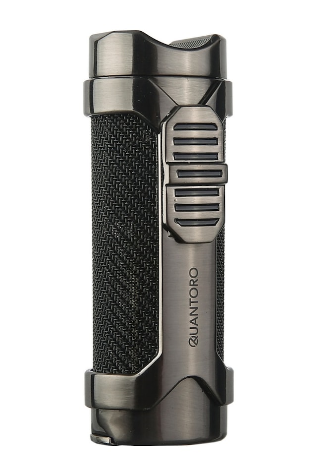 Quantoro 3 Torch Pürmüz Delicili Siyah-gunmetal Metal Puro Çakmağı - Trz1152