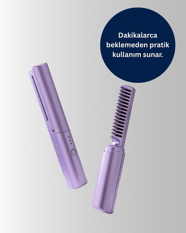 Tnabilir - 878 - Saç Düzleştirici Tarak Ayarlanabilir - Ece-umay - Isı Kontrollü