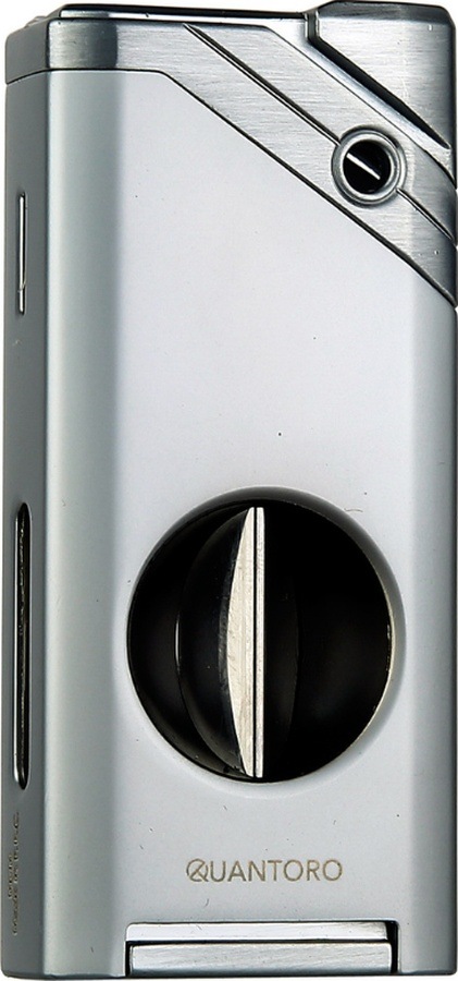 Quantoro Tek Torch Pürmüz V-cut Gri Metal Puro Çakmağı - Trz1118