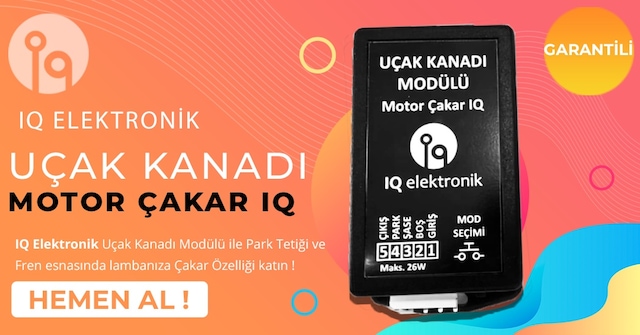 Iq Ucak Kanadi Motorsiklet Çakar & F1 9Modlu Tek Modul 2In1