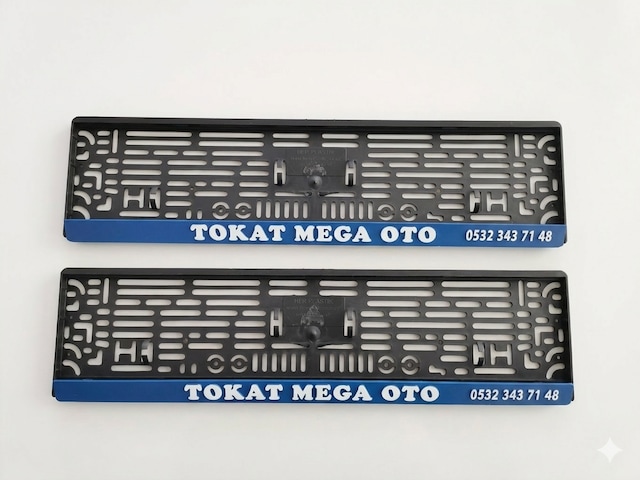 2 Adet Mega Otomotiv Logolu Birinci Kalite Araç Plakalık