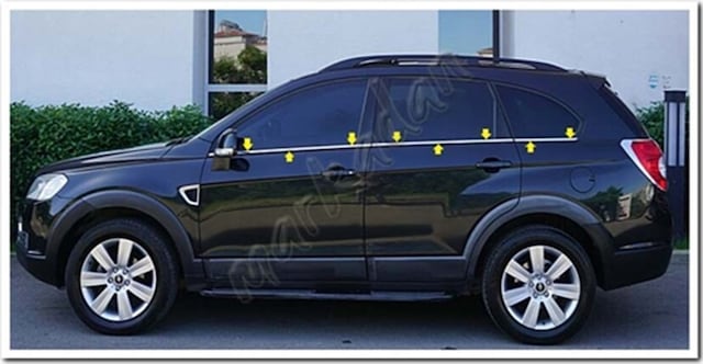 Markadan Chevrolet Captiva Krom Cam Çıtası 2007 Sonrası 6 Parça P