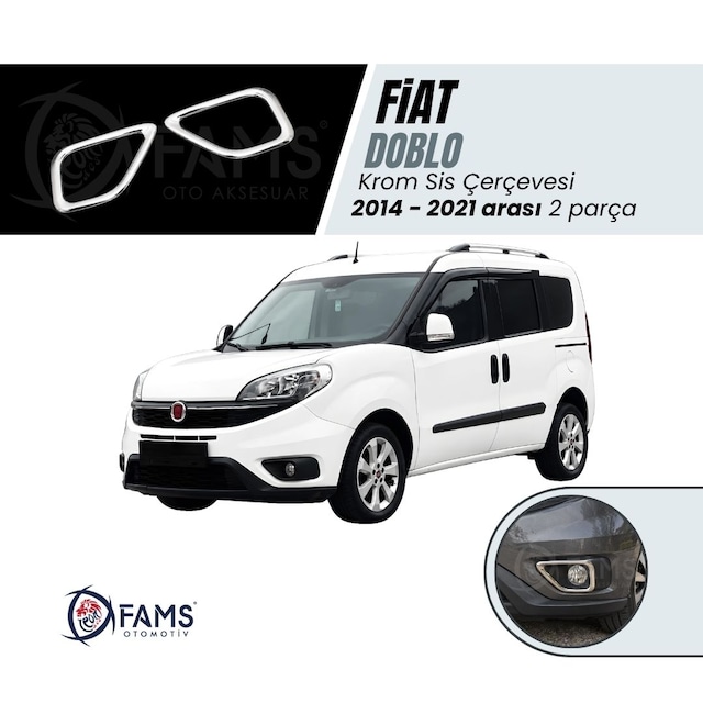 Fiat Doblo Facelift Krom Sis Çerçevesi 2014-2021 Arası 2 Prç. P. Çelik