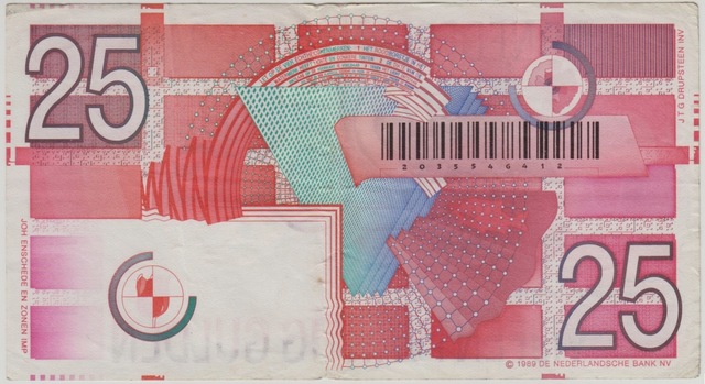 Hollanda 25 Gulden 1989 Ççt -